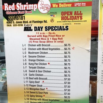 Red Shrimp Company - Menu - Chinese Near Me - Las Vegas, Nevada