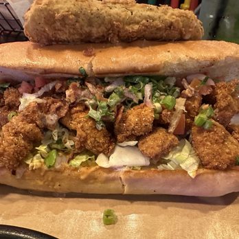 Lucille's Smokehouse Bar-B-Que - Shrimp Po Boy sandwich - Barbeque Near Me - Rocklin, California Lucille's Smokehouse Bar-B-Que - Shrimp Po Boy sandwich - Barbeque Near Me - Rocklin, California