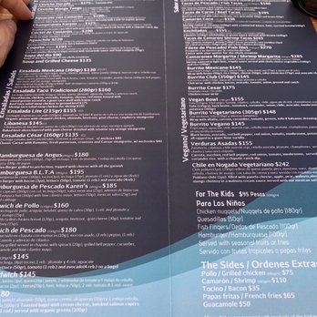 Karen's Place - Menu - Mexican Near Me - Bucerias, NAY