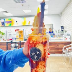 Gofruit Juice Bar - Pineapple sweet and sour with chamoy and Tajin