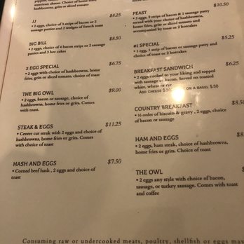 The Owl Country Grille - Breakfast specials - menu - Breakfast & Brunch Near Me - Boynton Beach, Florida