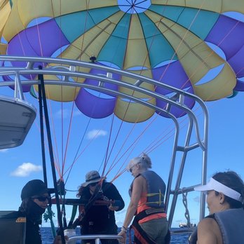 X-Treme Parasail - Those where our tour guides nice cool men. - Parasailing Near Me - Honolulu, Hawaii X-Treme Parasail - Those where our tour guides nice cool men. - Parasailing Near Me - Honolulu, Hawaii