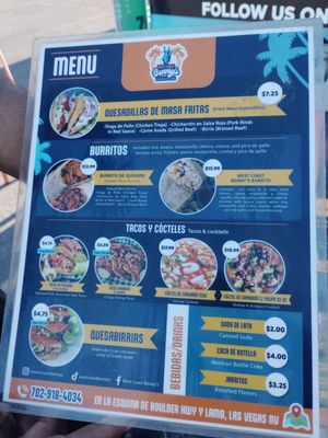 Menu photo 3 West Coast Benny's Las Vegas, NV