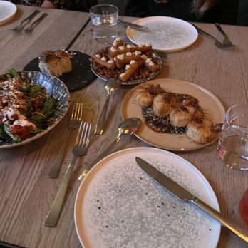 Taksim - Shrimp, "Panisse" Chickpea Fries, Wood Fired Flower Bread, Blistered Shishitos - Mediterranean Near Me - San Francisco, California Taksim - Shrimp, "Panisse" Chickpea Fries, Wood Fired Flower Bread, Blistered Shishitos - Mediterranean Near Me - San Francisco, California