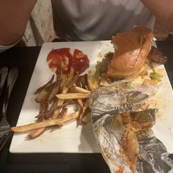 Brooks Tavern - Kimchi Burger with an up charge for fries