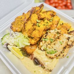 Mediterranean Express - 2 Skewer Platter(select Any Meat)