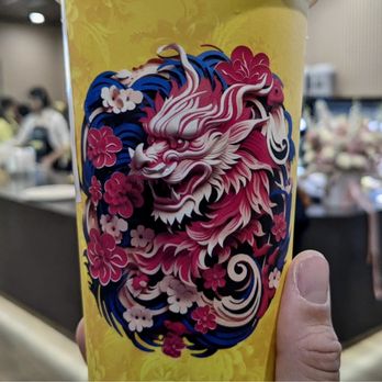 Truewin Tea Shoppe - Up close and personal with the dragon.  06/24/24 - Bubble Tea Near Me - Newark, California