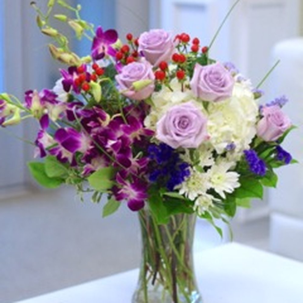 Fleur D'Elegance - Designer's Choice: $60 budget, favorite color - purple, favorite flower - orchid. Very pleased!! - Florists Near Me - Carlsbad, California Fleur D'Elegance - Designer's Choice: $60 budget, favorite color - purple, favorite flower - orchid. Very pleased!! - Florists Near Me - Carlsbad, California