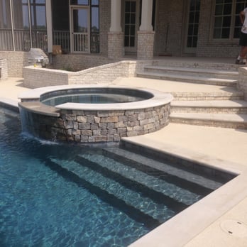 Perry Pool & Spa - Custom pool, spa, and backyard cooking area in College Grove, TN - Pool & Hot Tub Service Near Me