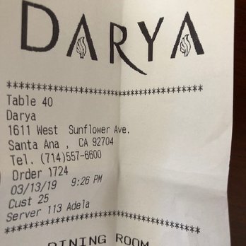 Darya Restaurant - Middle Eastern Near Me - Santa Ana, California
