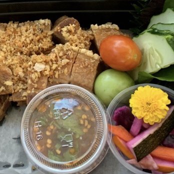 Farmhouse Thai Express - San Leandro - Order of pork belly.  More like order of salad. Not worth the money you pay. - Thai Near Me - San Leandro, California