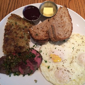 Maplewood Kitchen and Bar - Bistro Steak & Eggs. Eggs are over easy. - Breakfast & Brunch Near Me - Cincinnati, Ohio Maplewood Kitchen and Bar - Bistro Steak & Eggs. Eggs are over easy. - Breakfast & Brunch Near Me - Cincinnati, Ohio