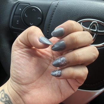 Sweet Diamond Nail Lounge - Powder set with glitter - Nail Salons Near Me - Houston, Texas Sweet Diamond Nail Lounge - Powder set with glitter - Nail Salons Near Me - Houston, Texas