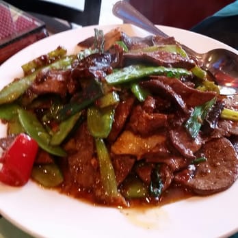 Spices 3 - pork liver, may look very ordinary, but not. very tender, and flavourful. - Szechuan Near Me - Oakland, California