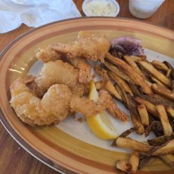 Holly’s Drive In - Jumbo shrimp with fresh cut fries. Mouth watering.