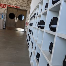 Shoes at check-in.
