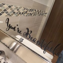True REST Float Spa - Bathroom Mirror Decor A Daily Reminder