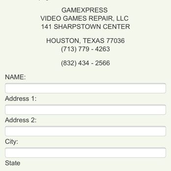 Gamexpress - This is Gamexpress mall address that can be found n the website. - Electronics Repair Near Me - Houston, Texas Gamexpress - This is Gamexpress mall address that can be found n the website. - Electronics Repair Near Me - Houston, Texas