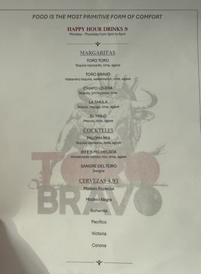 Menu photo 1 Toro Bravo Reno, NV