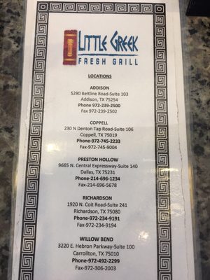 Menu photo 2 Little Greek Fresh Grill Addison, TX