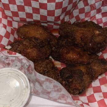 House Divided Bottle & Taps - Fried Chicken Wings - with house sauce - Wine Bars Near Me - greensboro, North Carolina