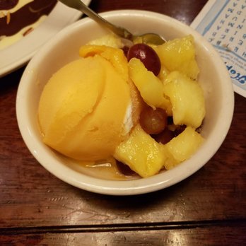 Bahama Breeze - Mango Sorbet with fresh fruit(kids menu) - Seafood Near Me - Cherry Hill, New Jersey Bahama Breeze - Mango Sorbet with fresh fruit(kids menu) - Seafood Near Me - Cherry Hill, New Jersey