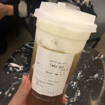 Sunright Tea Studio - Four season cheese foam tea $4.75 - Bubble Tea Near Me - Irvine, California