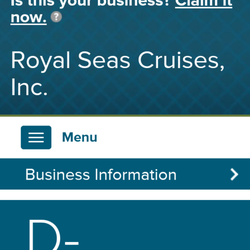 Royal Seas Cruises - D- grade with the BBB. Terrible and just isnt right. Im not letting this go. They need to refund my $$ now!