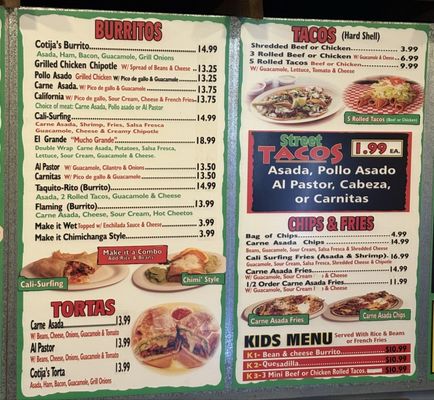 Menu photo 2 Cotijas Taco Shop Chula Vista, CA Menu photo 2 Cotijas Taco Shop Chula Vista, CA