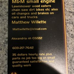 M&M Small Engine Repair - Small engine repair