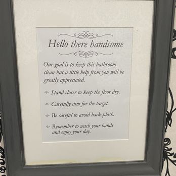 Narai Thai Cuisine - Sign in the restroom, awesome! - Thai Near Me - Downey, California Narai Thai Cuisine - Sign in the restroom, awesome! - Thai Near Me - Downey, California