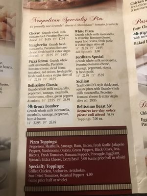 Menu photo 2 Bellissimo Pizza Cafe Williamsburg, VA