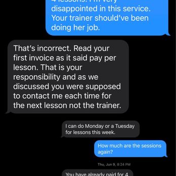 Off Leash K9 Training Central Missouri - Text messages from Frank. - Pet Training Near Me
