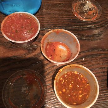 Mr. Taco - 2 of the 4 salsas from the salsa bar. They have a green and super spicy habanero type - Mexican Near Me - Fremont, California Mr. Taco - 2 of the 4 salsas from the salsa bar. They have a green and super spicy habanero type - Mexican Near Me - Fremont, California