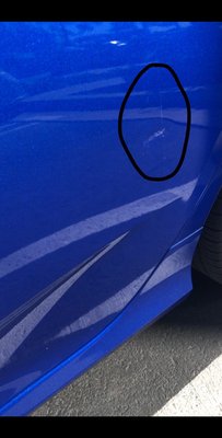 Photo of Precision Dents/ Paintless dent repair - La Verne, CA, US. Rear Door Dent