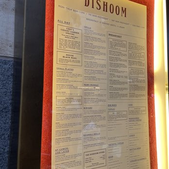 Dishoom - Menu - Indian Near Me - London, XGL