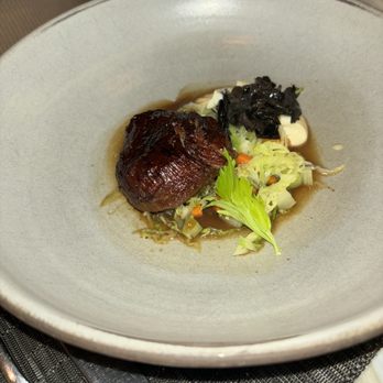 Hawksworth Restaurant - braised veal cheek - Canadian (New) Near Me - Vancouver, British Columbia