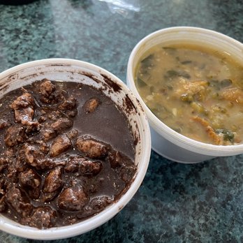 Banig - Diniguan (left) Munggo soup (right) - Filipino Near Me - Moreno Valley, California