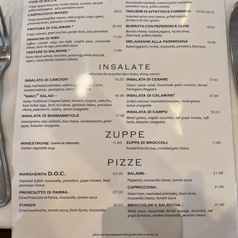 Trattoria Amici - front of menu as of 9/11/24 - Italian Near Me - Glendale, California Trattoria Amici - front of menu as of 9/11/24 - Italian Near Me - Glendale, California