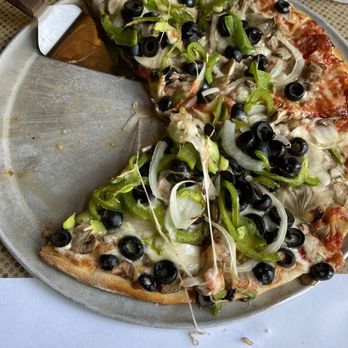 Ann's Italian Restaurant - Small veggie pizza with sausage on half. - Italian Near Me - Hales Corners, Wisconsin
