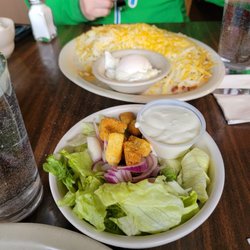 Cedar's Restaurant & Lounge - Balanced living. Salad and a plate of hashbrown special