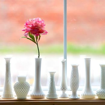 Yesterday's Party - Milk Glass bud vases. - Party Equipment Rentals Near Me Yesterday's Party - Milk Glass bud vases. - Party Equipment Rentals Near Me