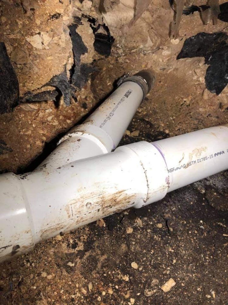 Slide of plumbers crack plumbing