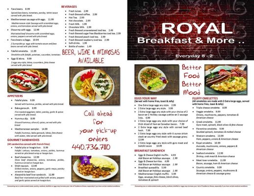 Menu photo 3 Royal Breakfast & More Broadview Heights, OH Menu photo 3 Royal Breakfast & More Broadview Heights, OH