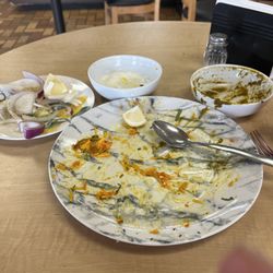 Star Indian Restaurant - Chicken biryani , saag with house made cheese . . Forgot to take a photo before I ate ..
