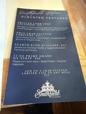 Menu photo 2 Smithfield Station Waterfront Inn Restaurant Smithfield, VA Menu photo 2 Smithfield Station Waterfront Inn Restaurant Smithfield, VA
