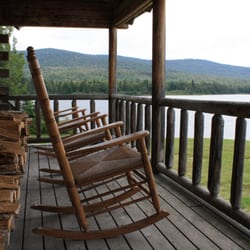 Tim Pond Camps - Relaxing rocking chairs await...