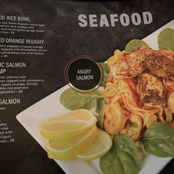 Portly Piper - HUGE menu - seafood page, very reasonable prices