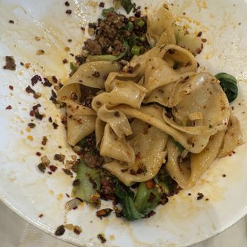 Highland Noodles - chili oil noodles mixed up - Noodles Near Me - Milpitas, California Highland Noodles - chili oil noodles mixed up - Noodles Near Me - Milpitas, California