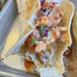 Amazing fish taco menu. Happy hour price two tacos for six dollars Amazing fish taco menu. Happy hour price two tacos for six dollars